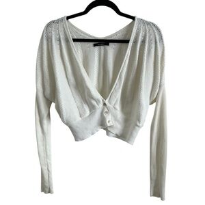 Sita Murt Cropped Open Knit Cardigan, size small